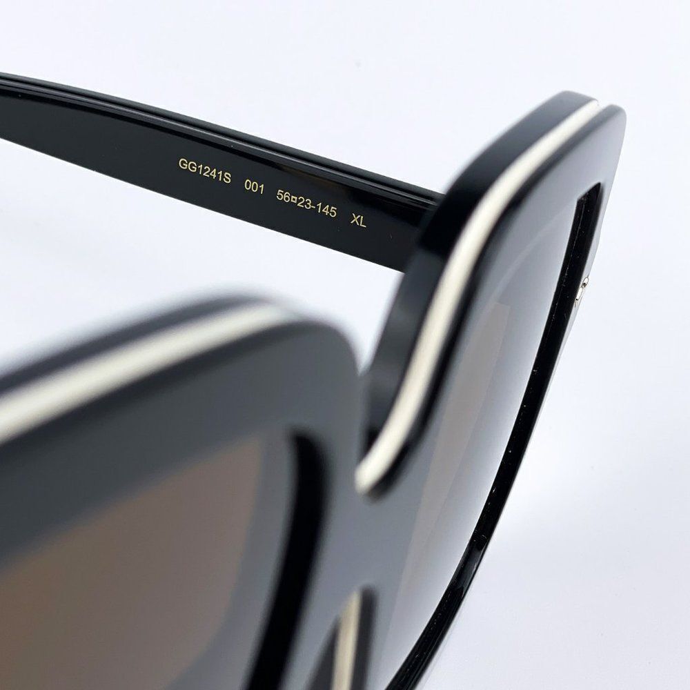 NEW Gucci GG1241S 001 Black Brown Oversized Square Women Sunglasses - Picture 11 of 13